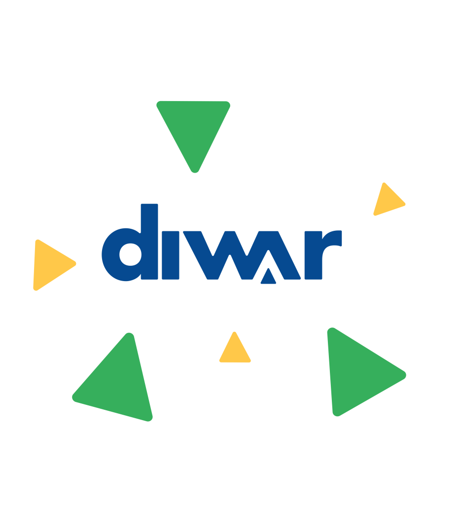 Imagen del logo de la agencia Diwar Marketing con Triángulos